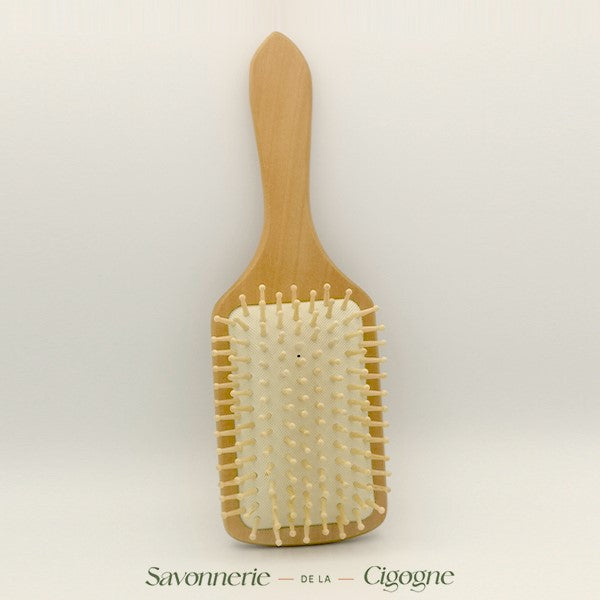 Brosse à Cheveux Large en Bambou – Démêlage Doux Tous Types de Cheveux