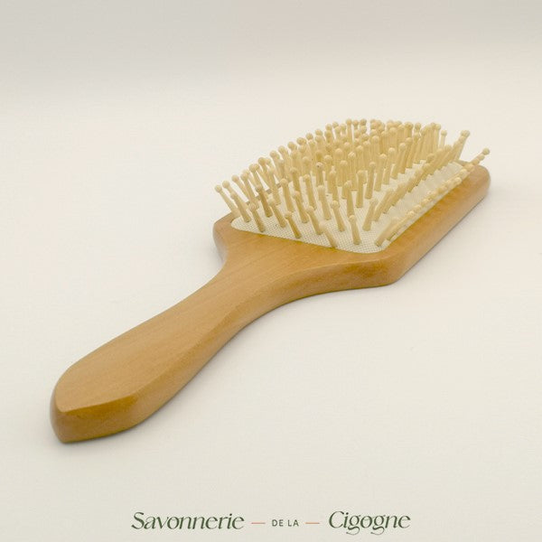 Brosse à Cheveux Large en Bambou – Démêlage Doux Tous Types de Cheveux